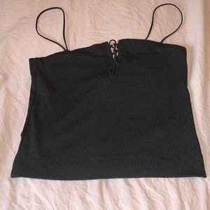 AMERICAN EAGLE Crop Black Tank Top (size small)
